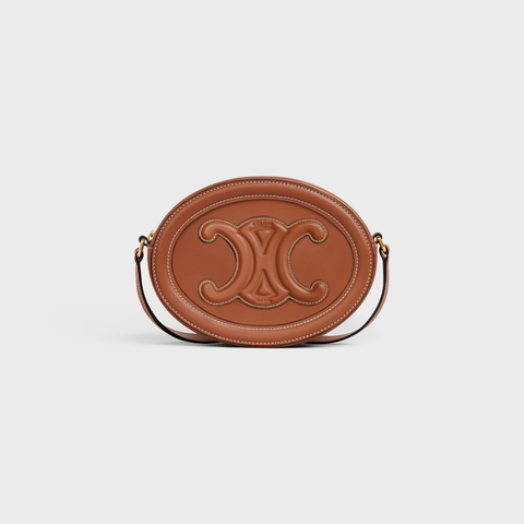 OVAL BAG CUIR TRIOMPHE IN SMOOTH CALFSKIN TAN - Image 1
